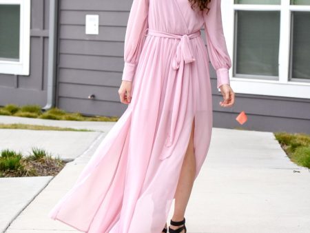 Roaring Like A Lion Mauve Maxi Dress Online Hot Sale