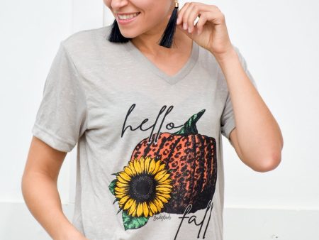 Hello Fall Pumpkin Tee Discount