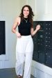 Your Name Is Power White Palazzo Pant Discount