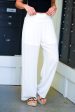 Your Name Is Power White Palazzo Pant Discount