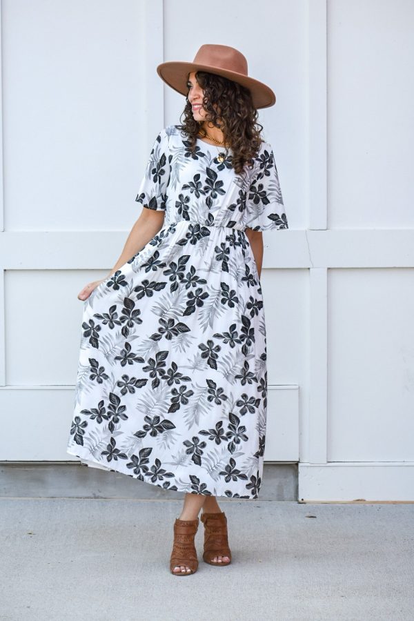 Sweet Floral Printed Maxi Dress Online now