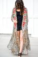 Protector Printed Embroidered Duster Dress Hot on Sale