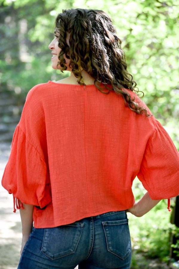 You Make Beautiful Things Blouse - Coral Online Hot Sale