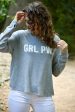 GRL PWR Light Grey Soft Sweater For Cheap