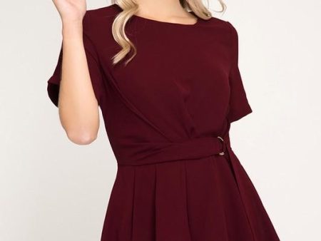 We Believe Romper - Burgundy Fashion