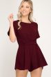 We Believe Romper - Burgundy Fashion