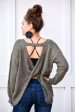 Everything I Need Olive Crossed Back Sweater Sale