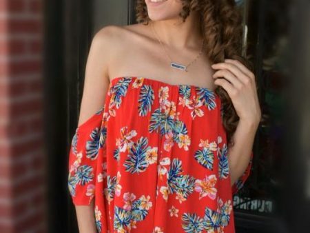 Get Along Red Floral Blouse Cheap