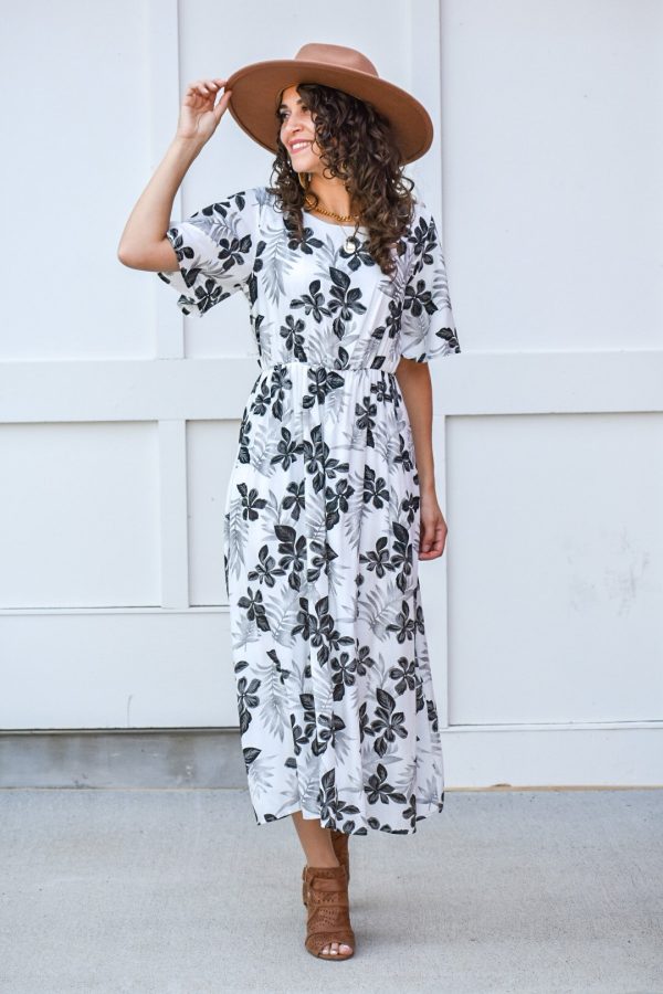 Sweet Floral Printed Maxi Dress Online now