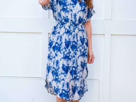 Give You Everything Blue Tie Dye Dress For Sale