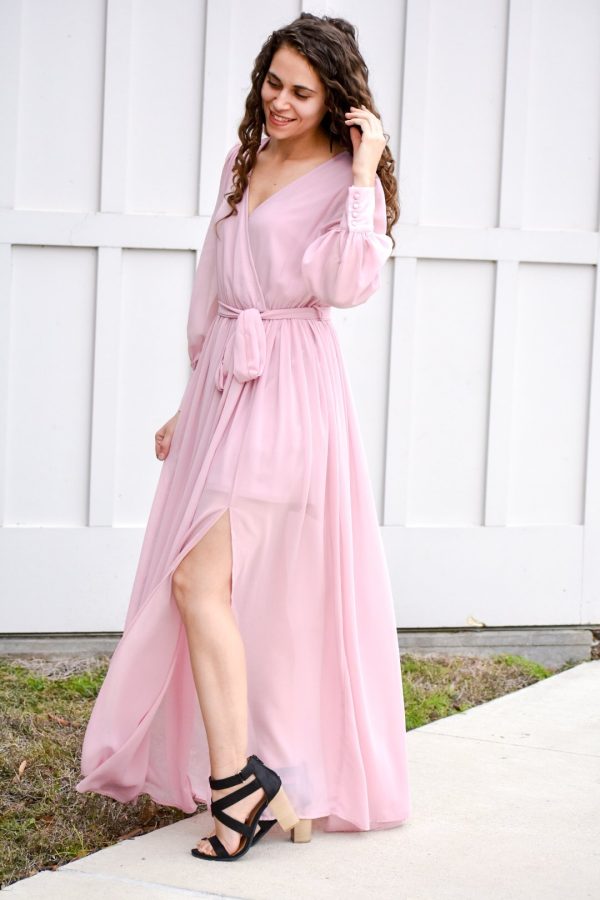 Roaring Like A Lion Mauve Maxi Dress Online Hot Sale