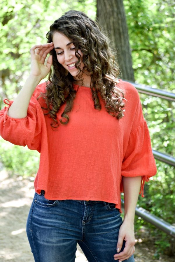 You Make Beautiful Things Blouse - Coral Online Hot Sale