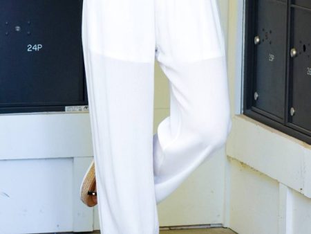 Your Name Is Power White Palazzo Pant Discount