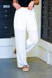 Your Name Is Power White Palazzo Pant Discount