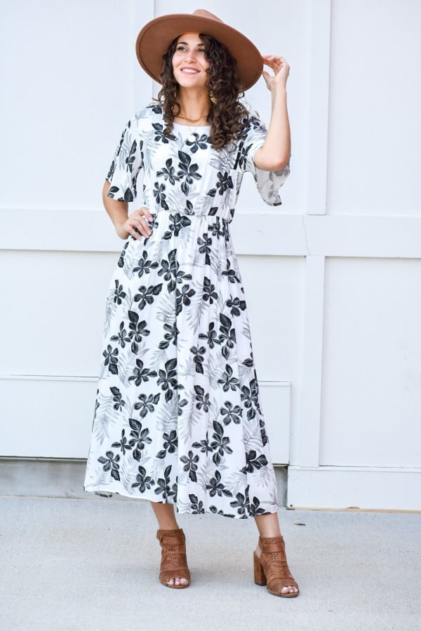 Sweet Floral Printed Maxi Dress Online now