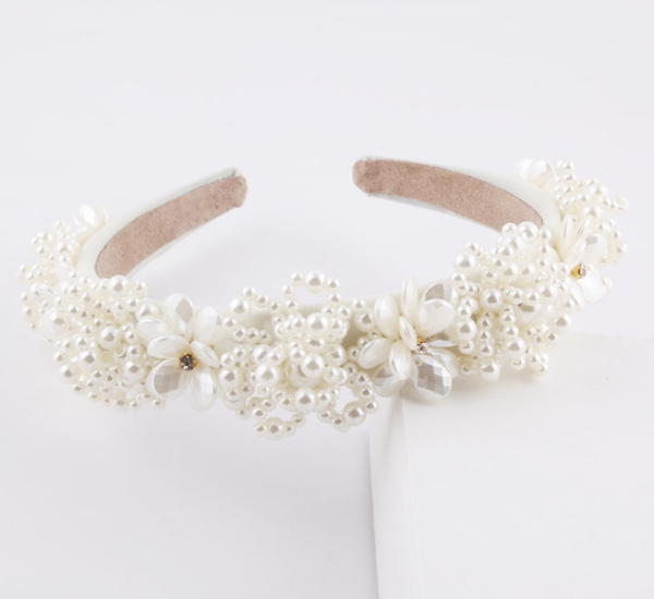 Floral Pearl Headband For Discount