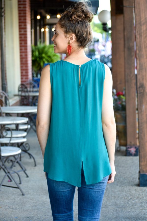 Remember My Name Top - Teal Hot on Sale