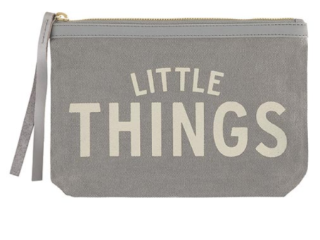 Little Things Grey Canvas Pouch Online