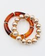 Metal Ball & Resin Link Multiple Layered Bracelet Online Sale