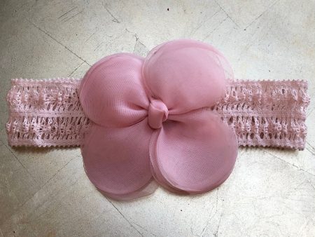 Baby Girl Pink Flower Headband For Sale