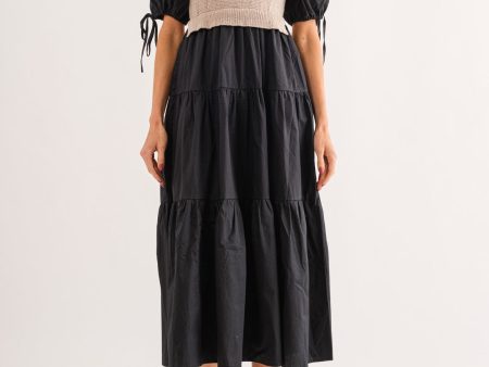 The Clover Knit Colorblock Midi Dress Online Sale