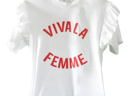 Viva La Femme Ruffle T-shirt Fashion