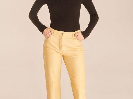 Crop Leather Pant Online Hot Sale