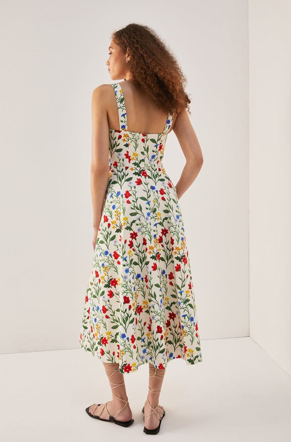 Botanica Fleur Sweetheart Midi Dress Online Sale