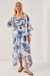 Rosarium Fleur Silk Linen Maxi Dress Online Sale