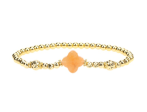 Four Leaf Clover Gold Beaded Bracelet For Discount