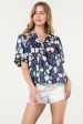 Puff Short Sleeve Print Top Fashion