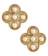 Victoria Gold Statement Stud Earrings Sale