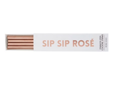 Rose Gold Cocktail Straws Supply