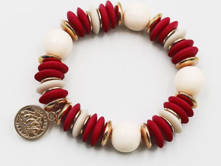 Golden Coin Charm Stretch Bracelet Supply