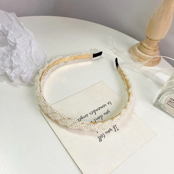 Twisted Braid Pearl Headband Online Hot Sale