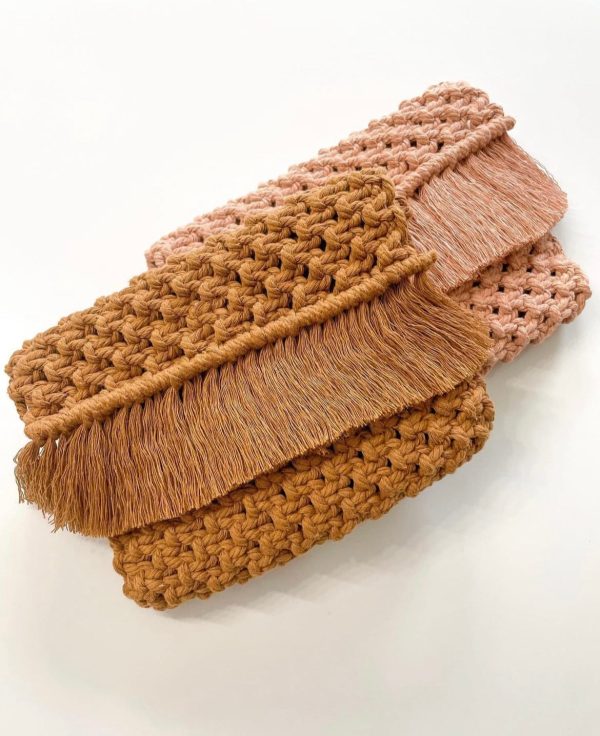 Boho Fringe Macrame Clutch For Sale