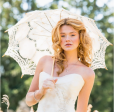 Antiqued Battenburg Lace Parasol on Sale