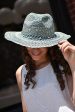 Turquoise Straw Hat on Sale