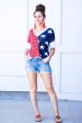 American Women Flag Knit Blouse Discount