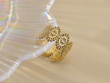 Gold Elegant Lace Ring Cheap