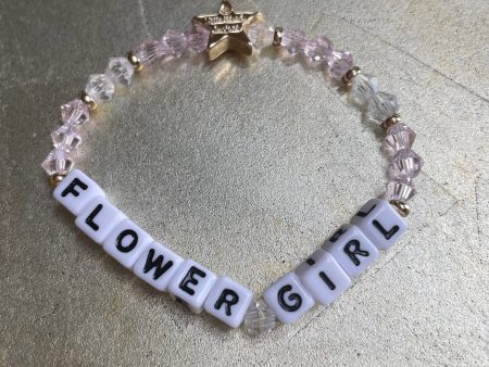 Flower Girl Crystal Beaded Bracelet on Sale