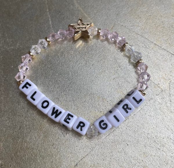 Flower Girl Crystal Beaded Bracelet on Sale