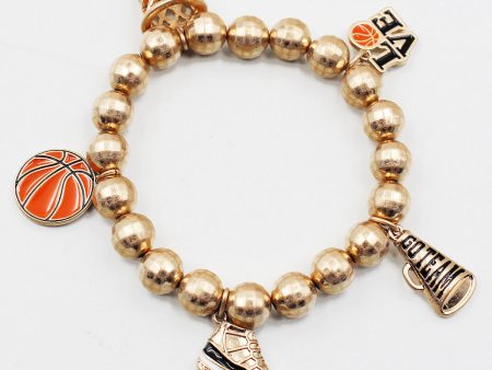 BASKETBALL Game Day Theme Stretch Bracelet Online Sale