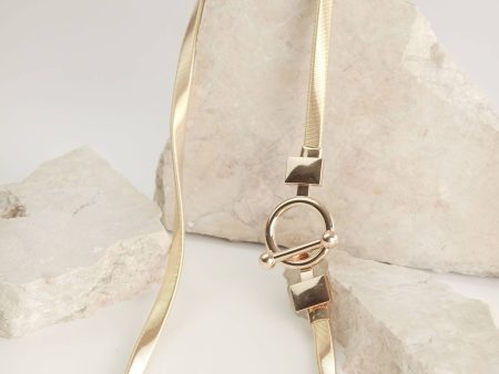 Gold Clasp Stretch Belt Hot on Sale