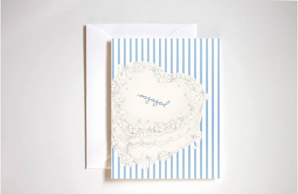 Engaged Cake Engagement Greeting Card Sale