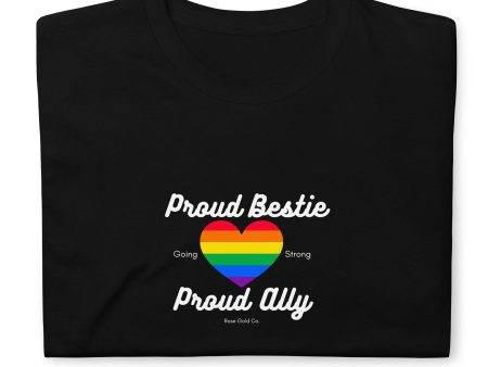 Proud Bestie Ally Pride Short-Sleeve Unisex T-Shirt For Cheap