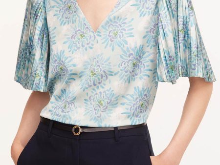 Astera Fleur Pleated Sleeve Blouse Supply