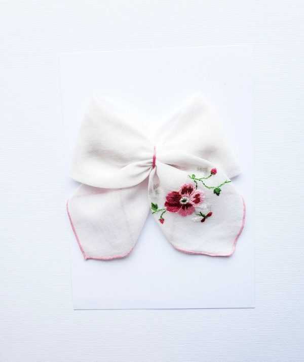 Vintage Handkerchief Long Tail Handmade Bow Online Sale