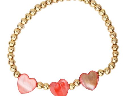 Red Triple Heart Bracelet Discount