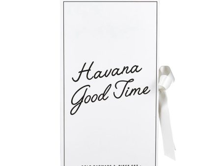 Havana Good Time  Gold Barware Gift Box Set Fashion